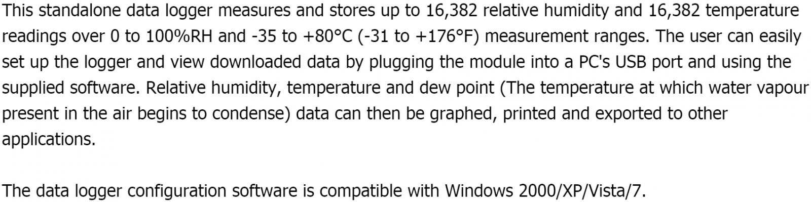 אוגרי נתונים LASCAR DATA LOGGER EL-USB-2+
